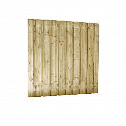 Jumboscherm geschaafd vuren 21-planks 15 mm, 180x180 cm, recht verticaal, groen geïmpregneerd