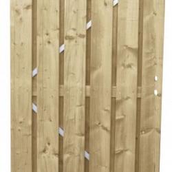 Jumbodeur met slotgat, geschaafd vuren 15 mm op verstelbaar stalen frame 100x180 cm, toog verticaal