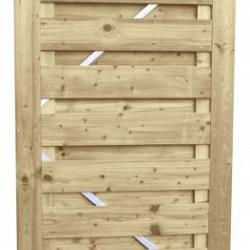 Jumbodeur met slotgat, geschaafd vuren 15 mm op verstelbaar stalen frame 100x180 cm, recht horizontaal