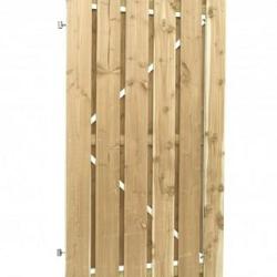 Jumbodeur met slotgat, geschaafd vuren 15 mm op verstelbaar stalen frame 100x180 cm, recht verticaal