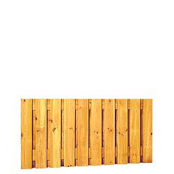 Grenen geschaafd plankenscherm 21-planks 17 mm, 180x89 cm, verticaal recht, groen geïmpregneerd