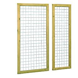 Grenen betonijzertrellis met maas 7.5x7.5 cm, in raamwerk 4.4x6.8 cm, 60x180 cm, groen geïmpregneerd