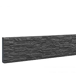 Betonplaat dubbelzijdig leisteenmotief 36x3.5x184 cm, antraciet ongecoat
