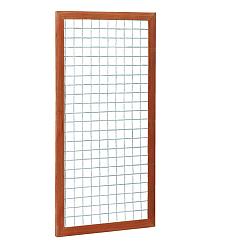 Hardhouten betonijzertrellis met maas 7.5x7.5 cm, in raamwerk 4.5x7.0 cm, 90x180 cm