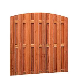 Hardhouten plankenscherm 18-planks 14 mm toog verticaal 180x170/180 cm