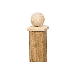 Paalornament bol op plaat 10x10 cm hout