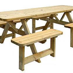 Picknicktafel Family, bladmaat 70x240 cm, groen geïmpregneerd