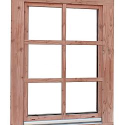 Douglas draai-kiepraam Prestige met dubbelglas, 84.4x120.4 cm, onbehandeld