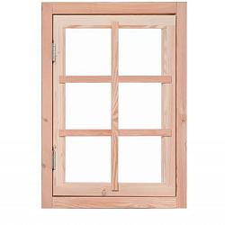 Douglas 6-ruits uitzetraam, 91x74 cm, onbehandeld