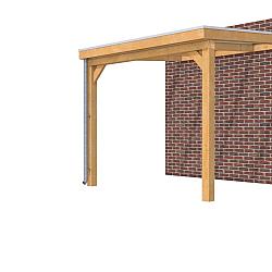 Veranda Excellent 300 douglas, 312x310 cm, dakplaten helder, kleurloos geïmpregneerd.