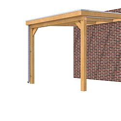 Veranda Excellent 300 douglas, 312x360 cm, dakplaten opaal, kleurloos geïmpregneerd.