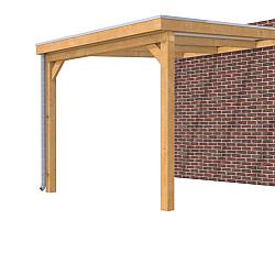 Veranda Excellent 300 douglas, 312x400 cm, dakplaten helder, onbehandeld.