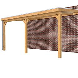 Veranda Excellent 600 douglas, 612x310 cm, dakplaten opaal, kleurloos geïmpregneerd.