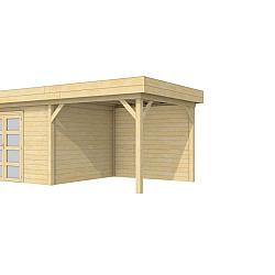 Vuren Topvision Parelhoen, 400x300 en luifel 300 cm, onbehandeld