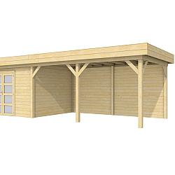 Vuren Topvision Premium Parelhoen, 400x300 en luifel 500 cm, onbehandeld.