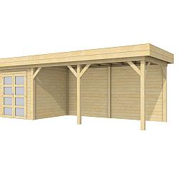 Vuren Topvision Premium Kolibri, 250x250 en luifel 500 cm, kleurloos geïmpregneerd.