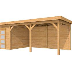 Douglas Topvision Premium Roek, 298 x 298 en luifel 500 cm, kleurloos geïmpregneerd.