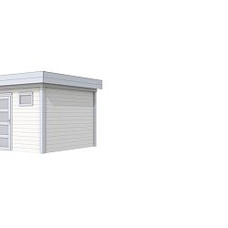Vuren Topvision Premium Kievit, 400x300 cm, wanden wit en basis lichtgrijs.