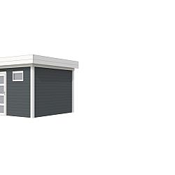 Vuren Topvision Tapuit, 300x300 cm, wanden antraciet en basis wit