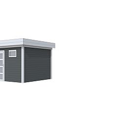 Vuren Topvision Tapuit, 300x300 cm, wanden antraciet en basis lichtgrijs