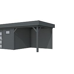 Vuren Topvision Tapuit, 300x300 en luifel 300 cm, antraciet gespoten