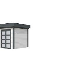Vuren Topvision Premium Kolibri, 250x250 cm, wanden wit en basis antraciet.