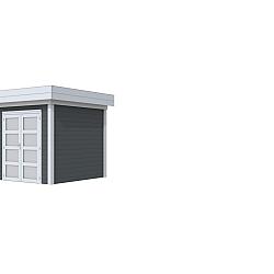 Vuren Topvision Premium Kolibri, 250x250 cm, wanden antraciet en basis lichtgrijs.