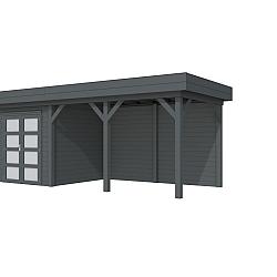 Vuren Topvision Premium Kolibri, 250x250 en luifel 400 cm, antraciet gespoten.