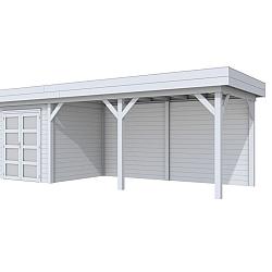 Vuren Topvision Premium Kolibri, 250x250 en luifel 500 cm, lichtgrijs gespoten.