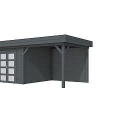 Vuren Topvision Bosuil, 300x300 en luifel 300 cm, antraciet gespoten
