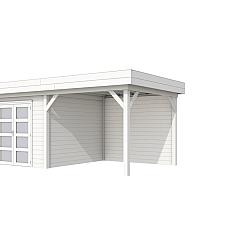 Vuren Topvision Bosuil, 300x300 en luifel 300 cm, wit gespoten