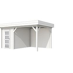 Vuren Topvision Kiekendief, 200x300 en luifel 300 cm, wit gespoten