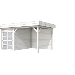 Vuren Topvision Premium Zwaluw, 200x300 en luifel 300 cm, wit gespoten.