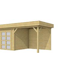 Vuren Topvision Premium Kolibri, 250x250 en luifel 300 cm, groen geïmpregneerd.