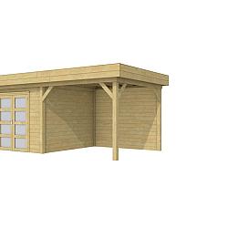 Vuren Topvision Bosuil, 300x300 en luifel 300 cm, groen geïmpregneerd