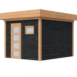 Douglas Topvision Raaf, 298x298 cm, wanden zwart geïmpregneerd en basis onbehandeld