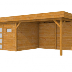 Douglas Topvision Raaf, 298x298 en luifel 400 cm, transparant gespoten