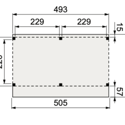 Douglasvision kapschuur Comfort 500x250 cm, kleurloos geïmpregneerd