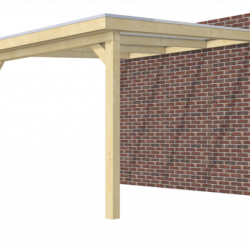 Veranda Excellent 300 vuren, 312x400 cm, dakplaten helder, kleurloos geïmpregneerd.