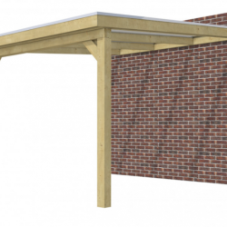 Veranda Excellent 300 vuren, 312x400 cm, dakplaten opaal, groen geïmpregneerd.