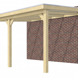 Veranda Excellent 500 vuren, 512x360 cm, dakplaten helder, onbehandeld.