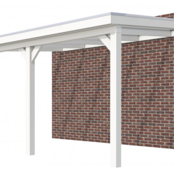 Veranda Excellent 500 vuren, 512x360 cm, dakplaten opaal, wit gespoten.