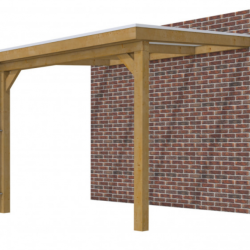 Veranda Excellent 300 douglas, 312x310 cm, dakplaten opaal, groen geïmpregneerd.