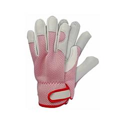 Werkhandschoenen geitenleer roze s