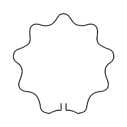 Steunring rond geschulpt d34cm