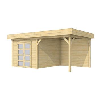 Vuren Topvision Bosuil, 300x300 en luifel 300 cm, wit gespoten