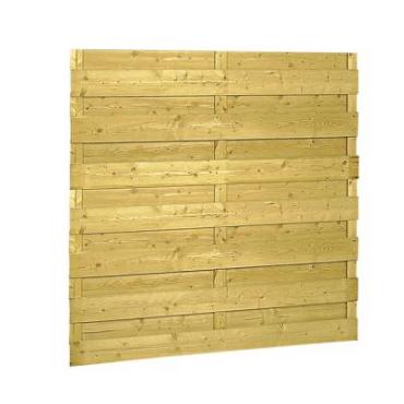 Grenen geschaafd plankenscherm 18-planks 15 mm, 179x179 cm, recht, groen geïmpregneerd aanbieding