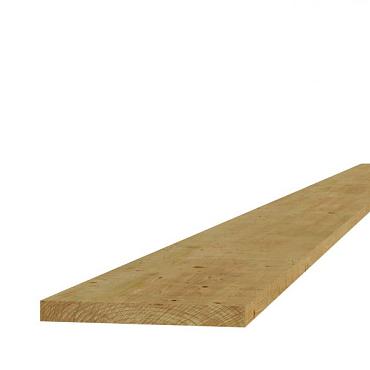 Grenen fijnbezaagde plank 2x20x400 cm, groen geïmpregneerd