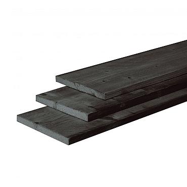Douglas fijnbezaagde plank 2.5x25x500 cm, zwart gedompeld