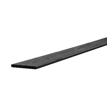 Grenen geschaafde plank 1.5x14x180 cm, geïmpregneerd en zwart gedompeld